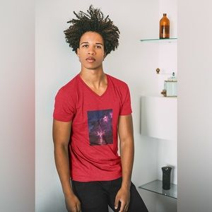 🌸 Lightening V Neck Short Sleeve T- Shirt